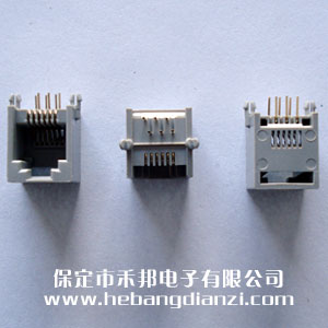 RJ11座 6P卧式